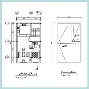 Architectural plan 10*6 south + structure - Image 4