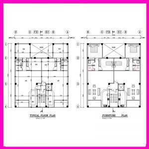 Architectural plan 15x14 north