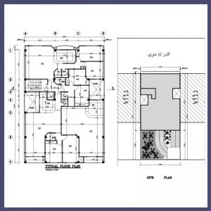 Architectural plan 22 x 16 South