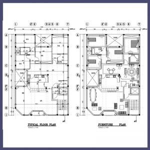 Architectural plan 20*13.33 north
