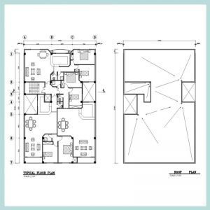 Architectural plan 22 x 16 South - Image 3