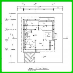 Map of a 200-meter duplex villa + basement with structure