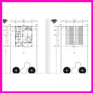 Map of a 250-meter duplex villa + ground floor with structure