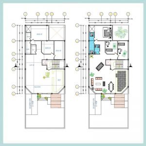 Architectural plan 20*12 north + structure