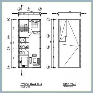 Architectural plan 13*6 south - Image 2