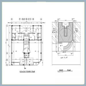 Architectural plan 16x14 north