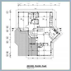 Map of a 330-meter duplex villa + basement