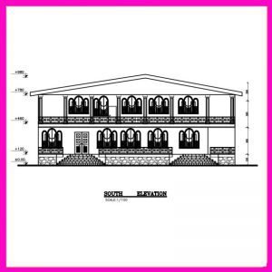 Map of a 300-meter 2-unit duplex villa with structures - Image 4