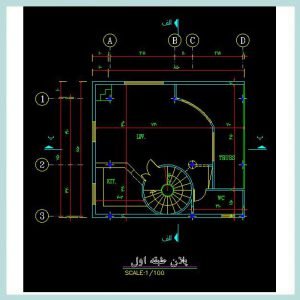 Map of a 70-meter two-story villa