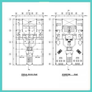 Architectural plan 20*12 north