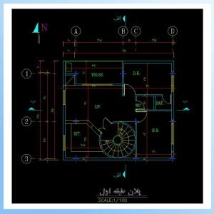 Map of a 70-meter two-story villa - Image 5