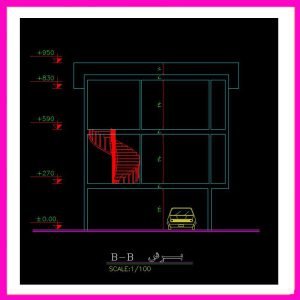 Map of a 70-meter two-story villa - Image 2
