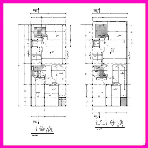 Architectural plan 8*19 South