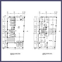 Architectural plan 20*11, two south-west corners