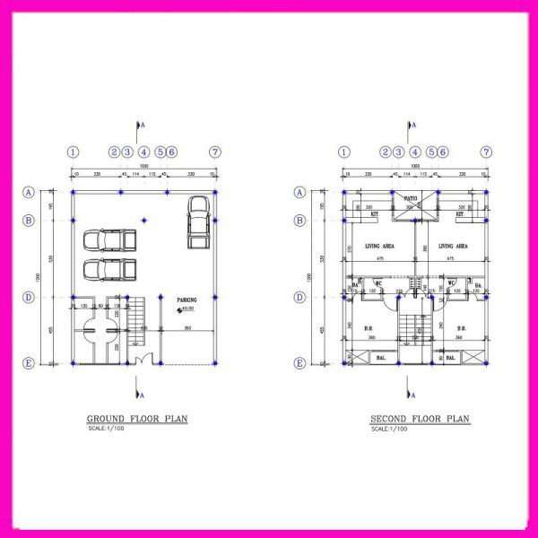 Architectural plan 9*12 North