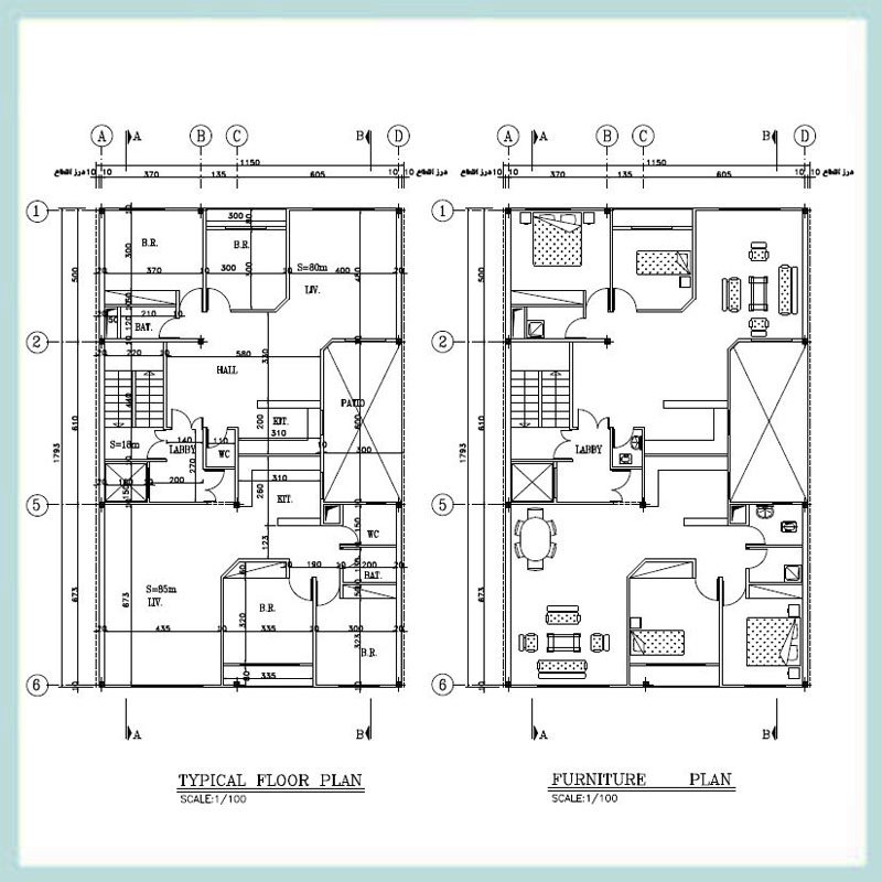 Architectural map 20*10 South