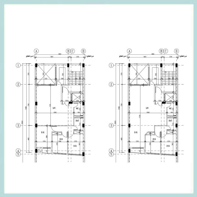 Architectural plan 9*16 north