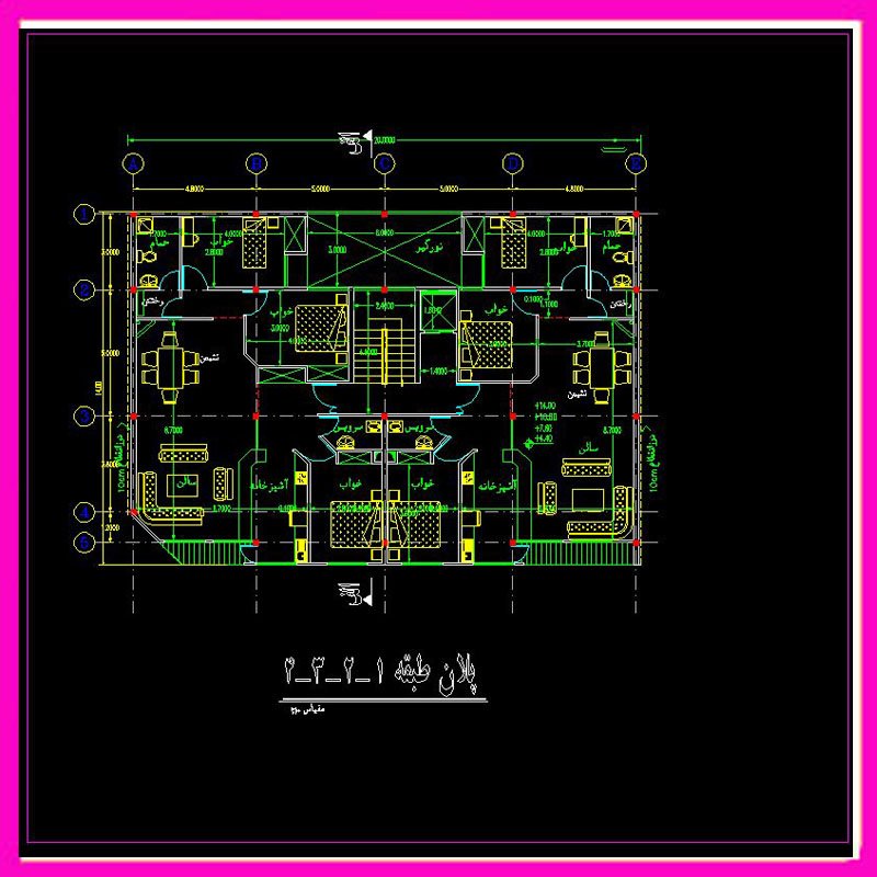 Architectural map 14x20 North