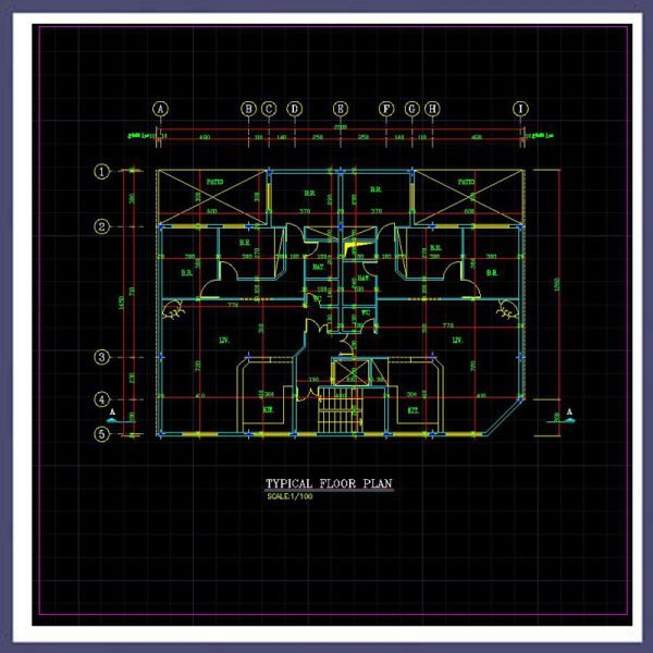 Architectural map 14x20 North