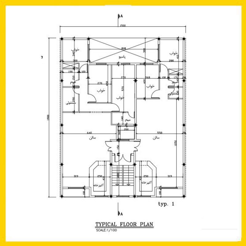 Architectural map 15x19 north