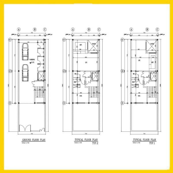 Architectural plan 14.5 x 7 north