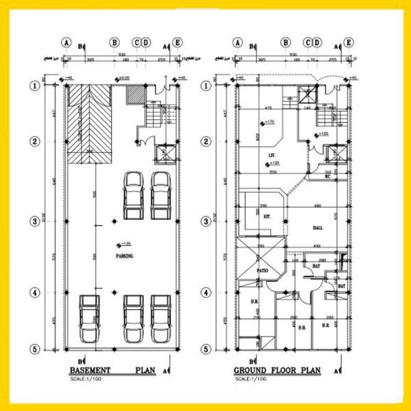 Architectural plan 9*21 south