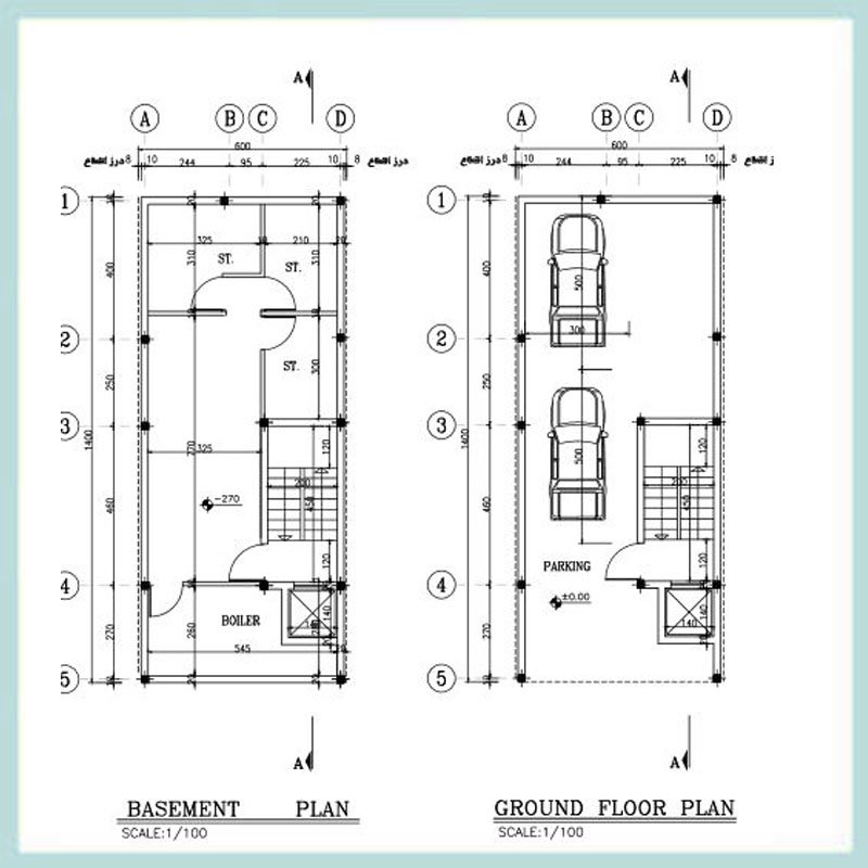 Architectural plan 6*14 north