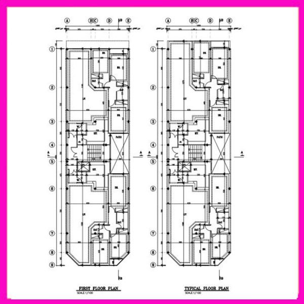 Architectural plan 10*34 south