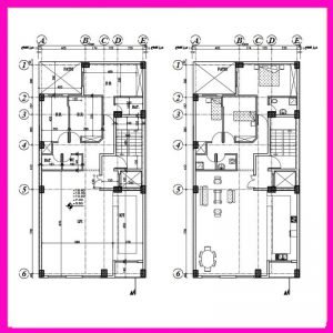 Architectural plan 20*10 north