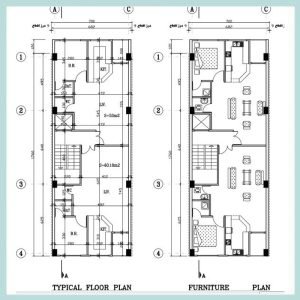 Architectural plan 17*7 north and south - Image 5