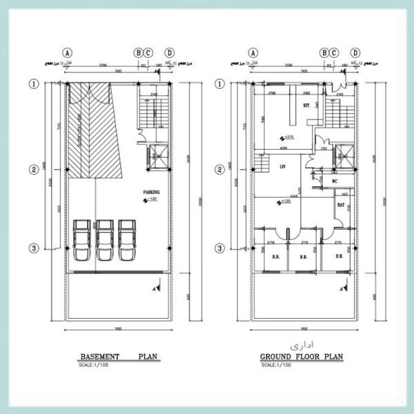 Architectural plan 9*14 south