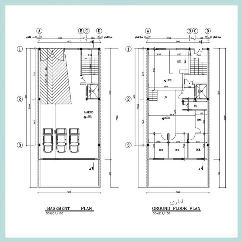 Architectural plan 9*14 south