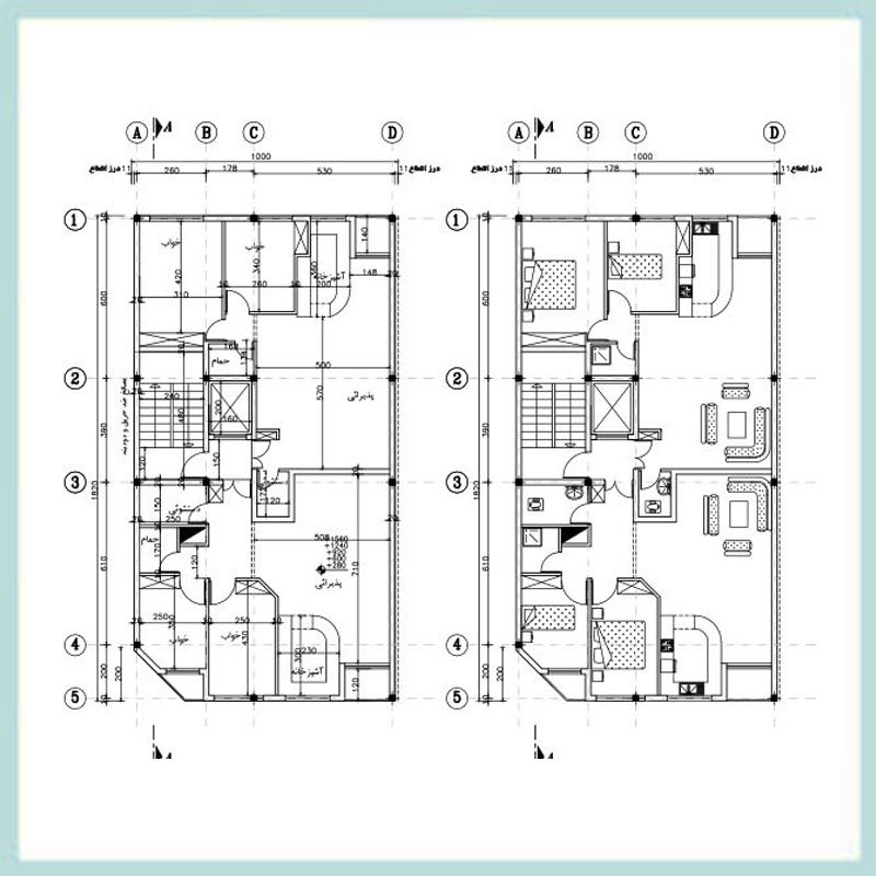 Architectural plan 18 x 10 south
