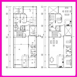 Architectural plan 24*10 north