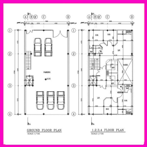 Architectural plan 9*17 south