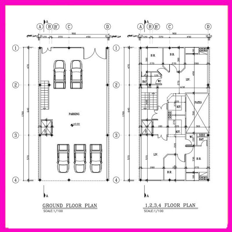 Architectural plan 9*17 south