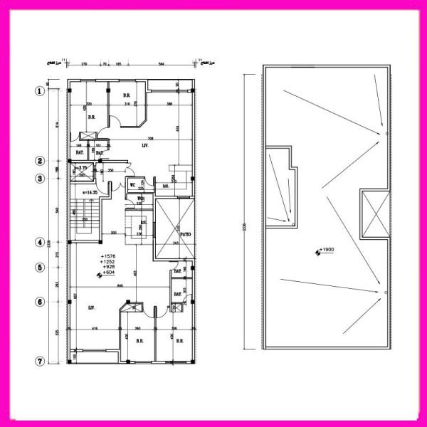 Architectural plan 24*11 south