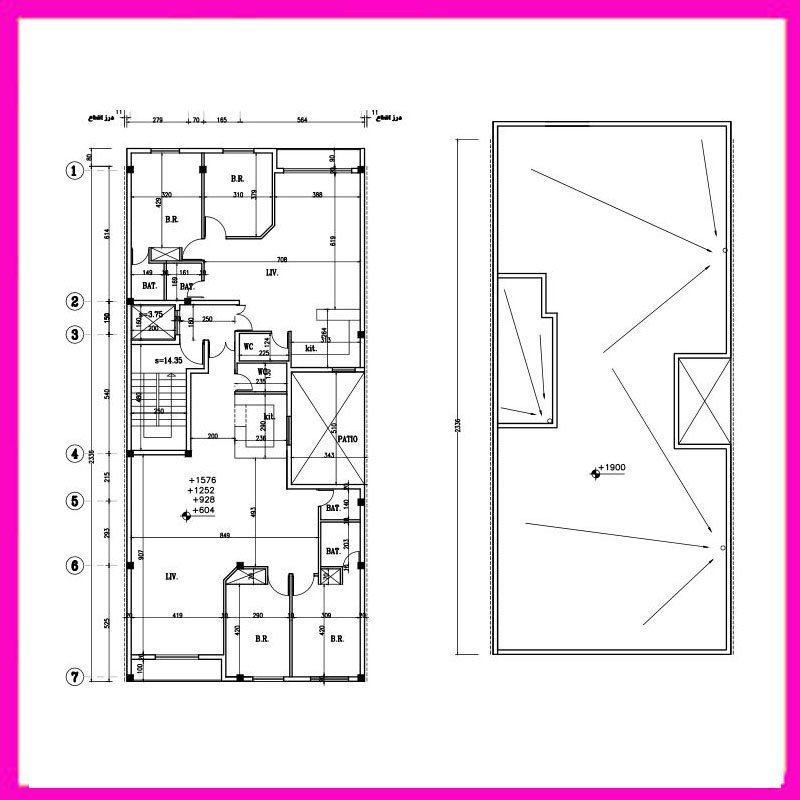 Architectural plan 24*11 south