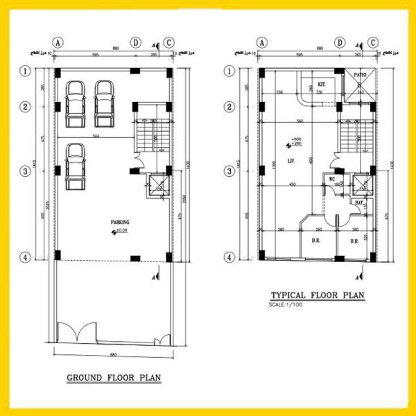 Architectural plan 8*14 north