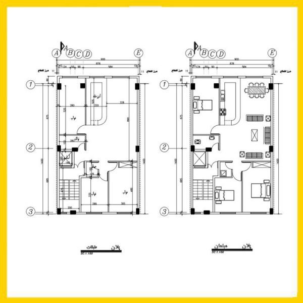 Architectural plan 9*14 south