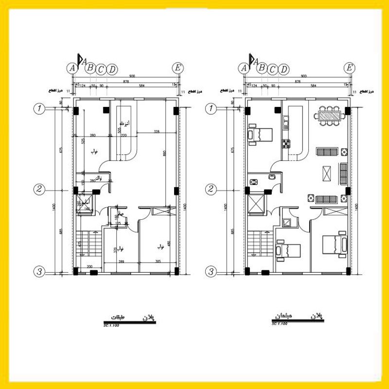 Architectural plan 9*14 south