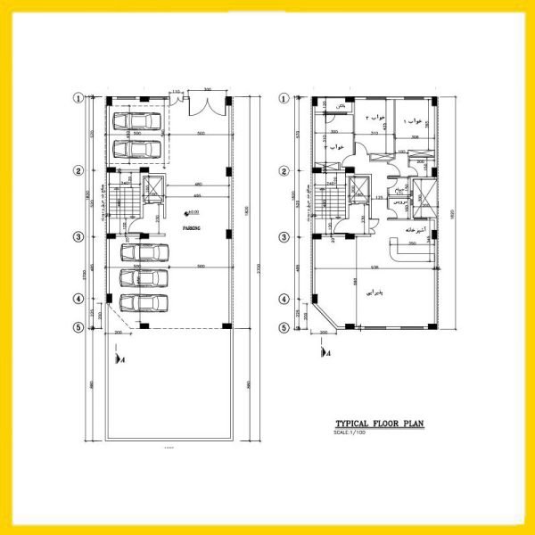 Architectural plan 18 x 10 south
