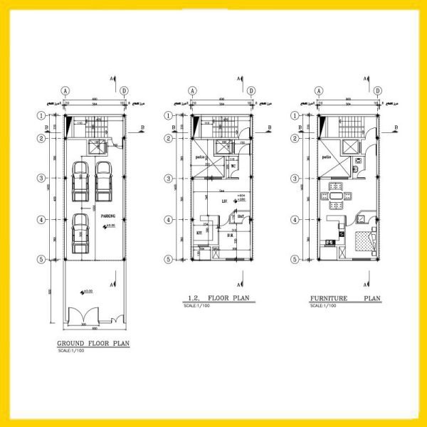 Architectural plan 6*14 north