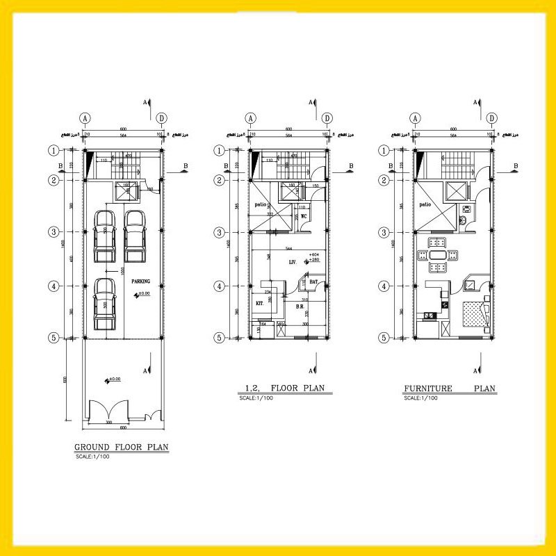 Architectural plan 6*14 north