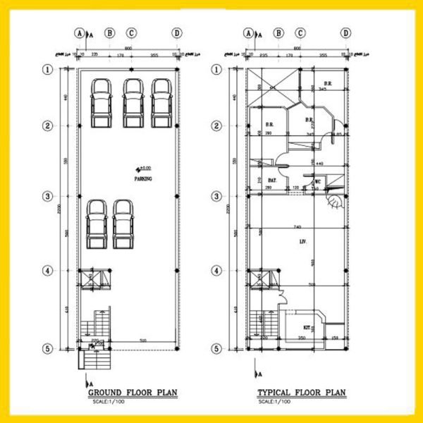 Architectural map 8*22 North