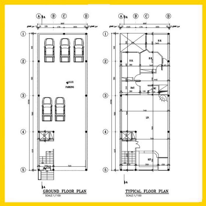 Architectural map 8*22 North