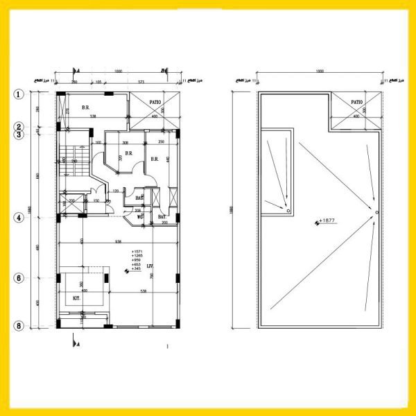 Architectural plan 10*19 North