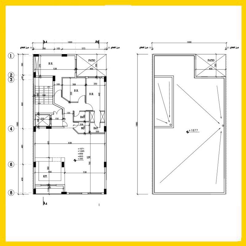 Architectural plan 10*19 North