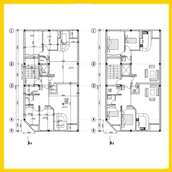 Architectural plan 18 x 10 south