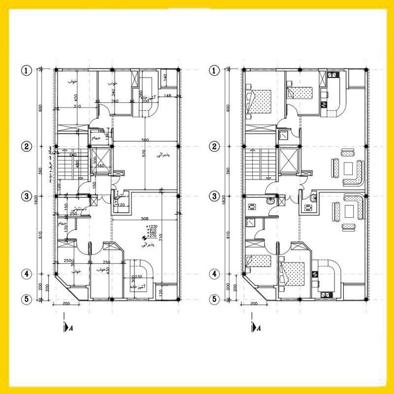 Architectural plan 18 x 10 south